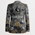 Personalized Collingwood Magpies Blazer Aboriginal Dot Painting Graffiti Style