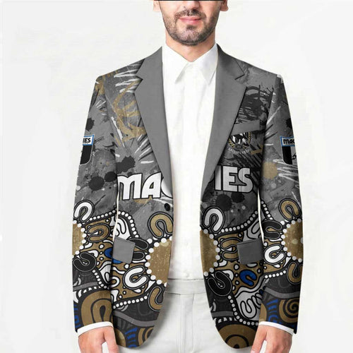 Personalized Collingwood Magpies Blazer Aboriginal Dot Painting Graffiti Style