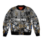 Personalized Collingwood Magpies Bomber Jacket Aboriginal Dot Painting Graffiti Style
