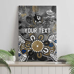 Personalized Collingwood Magpies Canvas Wall Art Aboriginal Dot Painting Graffiti Style