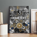 Personalized Collingwood Magpies Canvas Wall Art Aboriginal Dot Painting Graffiti Style