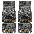Personalized Collingwood Magpies Car Mats Aboriginal Dot Painting Graffiti Style