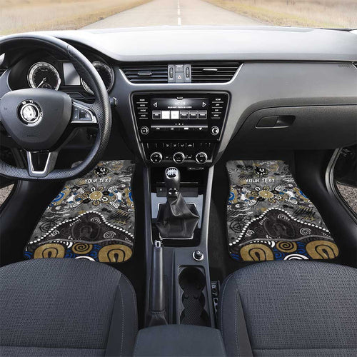 Personalized Collingwood Magpies Car Mats Aboriginal Dot Painting Graffiti Style
