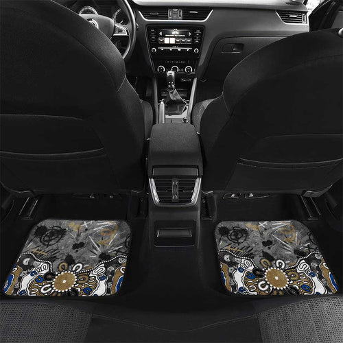 Personalized Collingwood Magpies Car Mats Aboriginal Dot Painting Graffiti Style