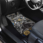 Personalized Collingwood Magpies Car Mats Aboriginal Dot Painting Graffiti Style