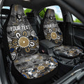 Personalized Collingwood Magpies Car Seat Cover Aboriginal Dot Painting Graffiti Style