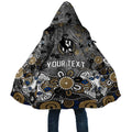 Personalized Collingwood Magpies Cloak Aboriginal Dot Painting Graffiti Style