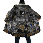 Personalized Collingwood Magpies Cloak Aboriginal Dot Painting Graffiti Style