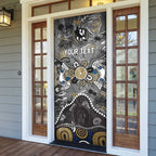 Personalized Collingwood Magpies Door Cover Aboriginal Dot Painting Graffiti Style