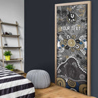 Personalized Collingwood Magpies Door Cover Aboriginal Dot Painting Graffiti Style