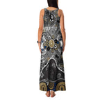 Personalized Collingwood Magpies Family Matching Tank Maxi Dress and Hawaiian Shirt Aboriginal Dot Painting Graffiti Style