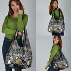 Personalized Collingwood Magpies Grocery Bag Aboriginal Dot Painting Graffiti Style