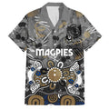 Personalized Collingwood Magpies Hawaiian Shirt Aboriginal Dot Painting Graffiti Style
