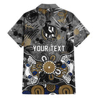 Personalized Collingwood Magpies Hawaiian Shirt Aboriginal Dot Painting Graffiti Style