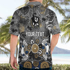 Personalized Collingwood Magpies Hawaiian Shirt Aboriginal Dot Painting Graffiti Style