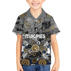 Personalized Collingwood Magpies Hawaiian Shirt Aboriginal Dot Painting Graffiti Style