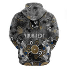 Personalized Collingwood Magpies Hoodie Aboriginal Dot Painting Graffiti Style