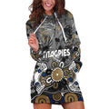Personalized Collingwood Magpies Hoodie Dress Aboriginal Dot Painting Graffiti Style