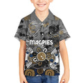 Personalized Collingwood Magpies Kid Hawaiian Shirt Aboriginal Dot Painting Graffiti Style