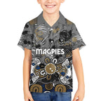 Personalized Collingwood Magpies Kid Hawaiian Shirt Aboriginal Dot Painting Graffiti Style