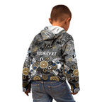 Personalized Collingwood Magpies Kid Hoodie Aboriginal Dot Painting Graffiti Style