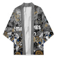 Personalized Collingwood Magpies Kimono Aboriginal Dot Painting Graffiti Style
