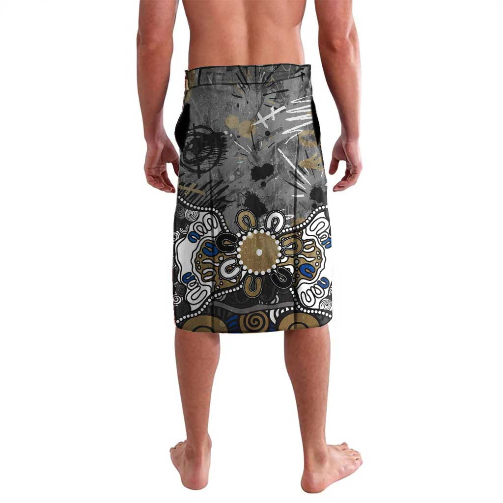 Personalized Collingwood Magpies Lavalava Aboriginal Dot Painting Graffiti Style