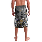 Personalized Collingwood Magpies Lavalava Aboriginal Dot Painting Graffiti Style