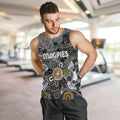 Personalized Collingwood Magpies Men Tank Top Aboriginal Dot Painting Graffiti Style