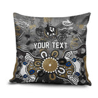 Personalized Collingwood Magpies Pillow Cover Aboriginal Dot Painting Graffiti Style