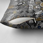 Personalized Collingwood Magpies Pillow Cover Aboriginal Dot Painting Graffiti Style