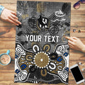 Personalized Collingwood Magpies Puzzle Aboriginal Dot Painting Graffiti Style