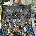 Personalized Collingwood Magpies Quilt Aboriginal Dot Painting Graffiti Style