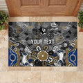 Personalized Collingwood Magpies Rubber Doormat Aboriginal Dot Painting Graffiti Style