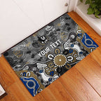 Personalized Collingwood Magpies Rubber Doormat Aboriginal Dot Painting Graffiti Style