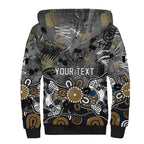 Personalized Collingwood Magpies Sherpa Hoodie Aboriginal Dot Painting Graffiti Style