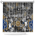 Personalized Collingwood Magpies Shower Curtain Aboriginal Dot Painting Graffiti Style