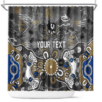 Personalized Collingwood Magpies Shower Curtain Aboriginal Dot Painting Graffiti Style