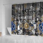 Personalized Collingwood Magpies Shower Curtain Aboriginal Dot Painting Graffiti Style