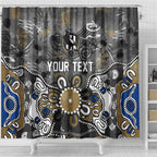 Personalized Collingwood Magpies Shower Curtain Aboriginal Dot Painting Graffiti Style