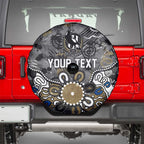 Personalized Collingwood Magpies Spare Tire Cover Aboriginal Dot Painting Graffiti Style