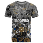 Personalized Collingwood Magpies T Shirt Aboriginal Dot Painting Graffiti Style