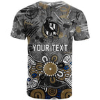 Personalized Collingwood Magpies T Shirt Aboriginal Dot Painting Graffiti Style
