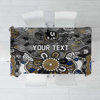 Personalized Collingwood Magpies Tablecloth Aboriginal Dot Painting Graffiti Style