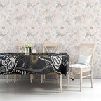 Personalized Collingwood Magpies Tablecloth Aboriginal Dot Painting Graffiti Style