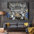 Personalized Collingwood Magpies Tapestry Aboriginal Dot Painting Graffiti Style