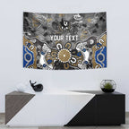 Personalized Collingwood Magpies Tapestry Aboriginal Dot Painting Graffiti Style