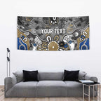 Personalized Collingwood Magpies Tapestry Aboriginal Dot Painting Graffiti Style