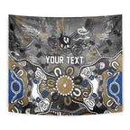 Personalized Collingwood Magpies Tapestry Aboriginal Dot Painting Graffiti Style