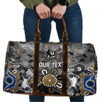 Personalized Collingwood Magpies Travel Bag Aboriginal Dot Painting Graffiti Style